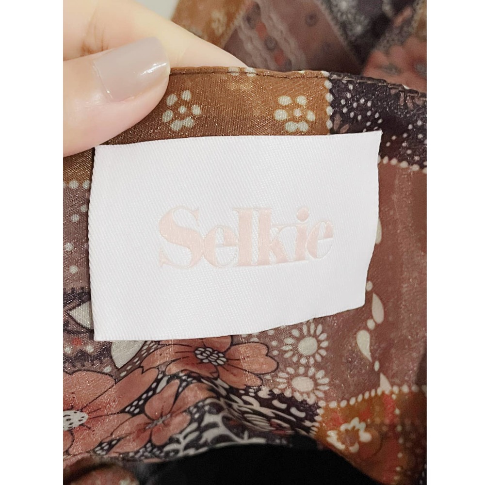 SELKIE The Patchouli Puff Dress in Brown Size S NWOT - Picture 14 of 16